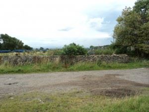 Crindledyke Farm wall retains the history of the site Crindledyke - Wall pre site start