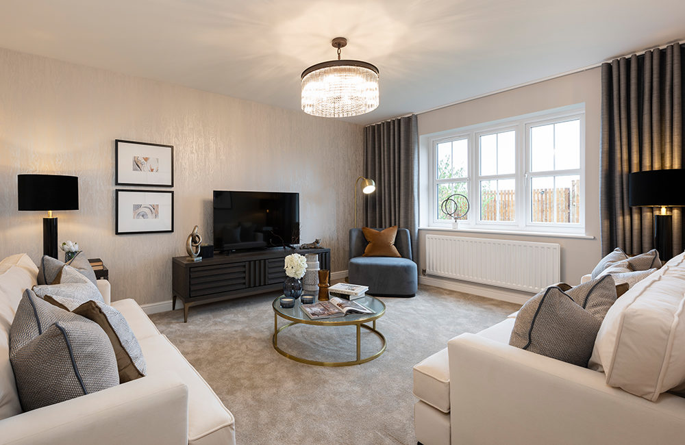 The Birches Sanderson Show Home Living Room, Edgehill Park, Whitehaven