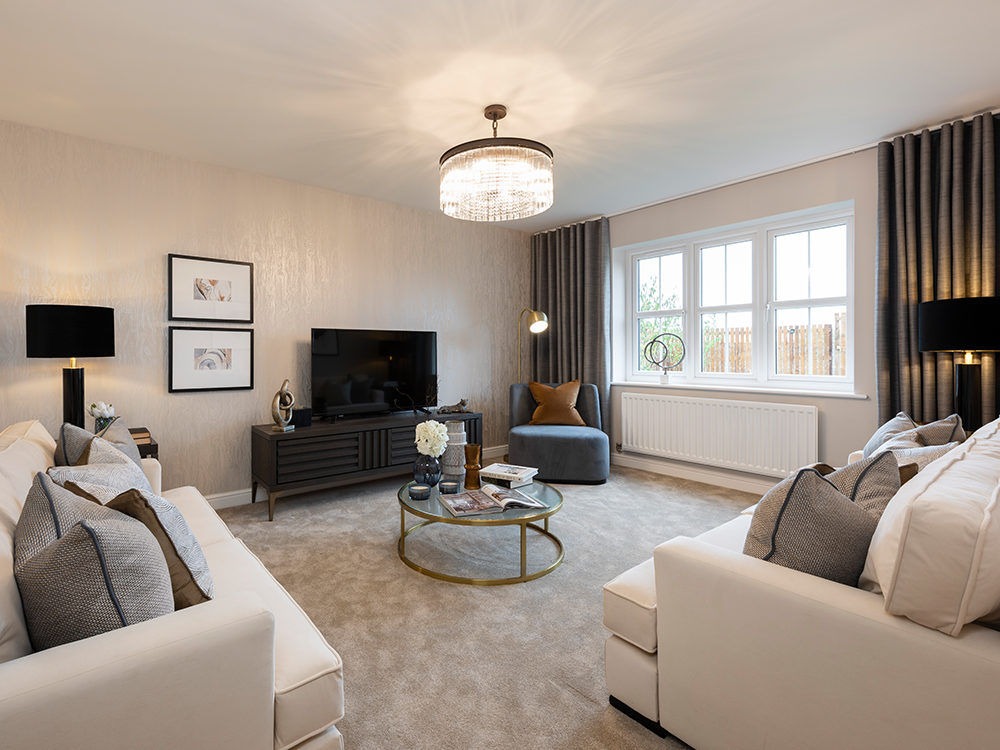 The Birches Sanderson Show Home Living Room, Edgehill Park, Whitehaven