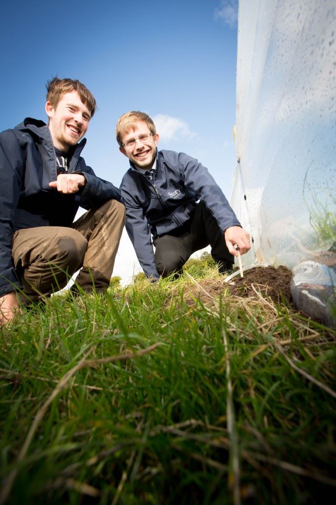 Rob Wreglesworth of Eco Green with Story Homes Graduate Planner Martin Nugent.