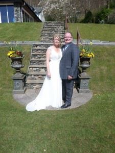 Cheryl and Peter Hind celebrating their silver wedding aniversary