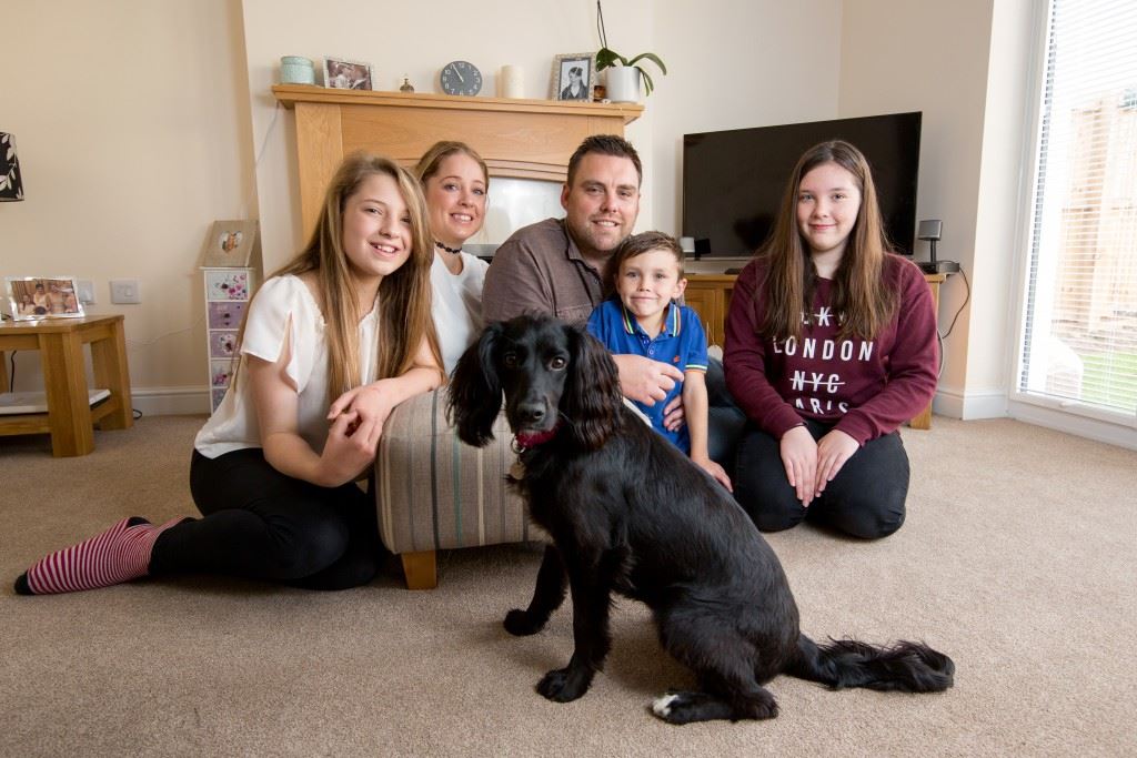 the-smith-family-at-high-wood-l-r-eve-kelly-joe-joseph-annie-and-betsy-the-dog