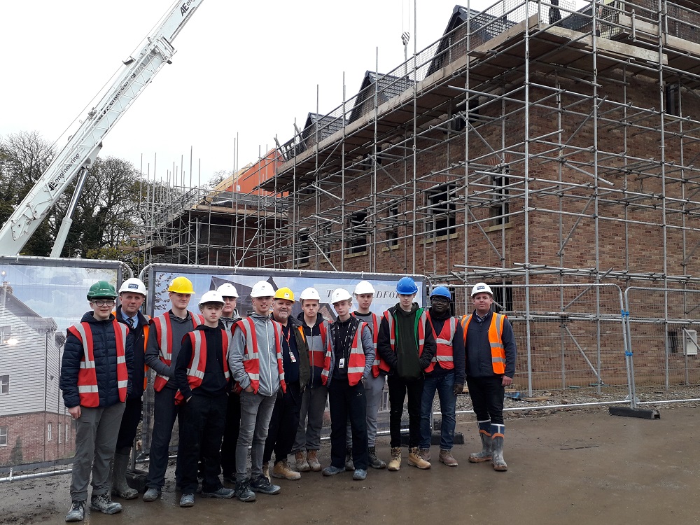 College In Front Of Scaffold