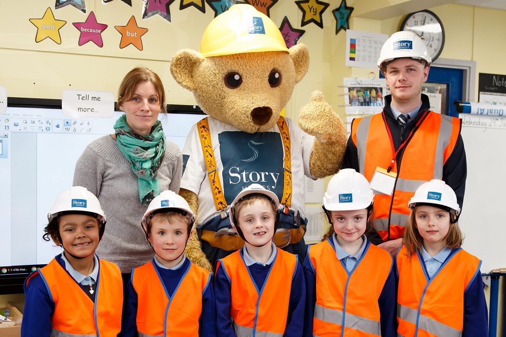 SAFETY SUPERHERO JOINS SCHOOLCHILDREN AT ST MICHAEL’S CE SCHOOL TO KEEP SAFE ON BUILDING SITES