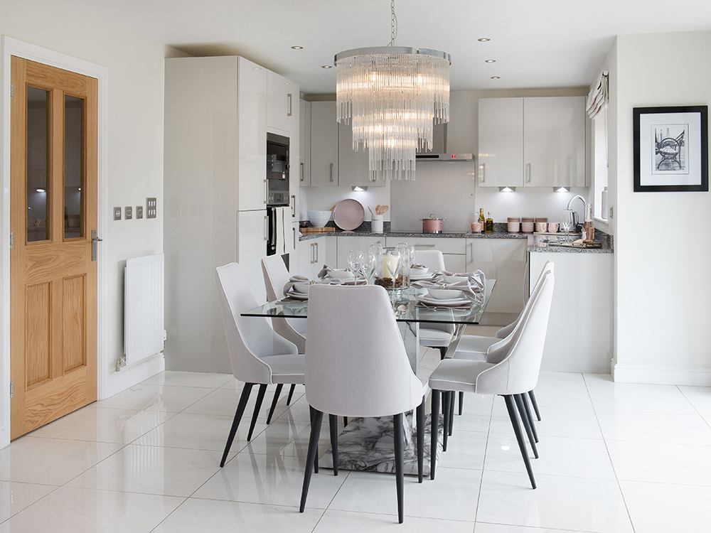 The Gosforth show home at Brookfield Woods, kitchen-diner