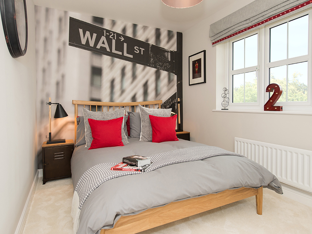 The Gosforth show home at Brookfield Woods, bedroom
