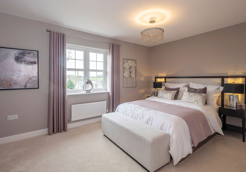 Guest bedroom in the Graham at Kinmont Rise, Scotby