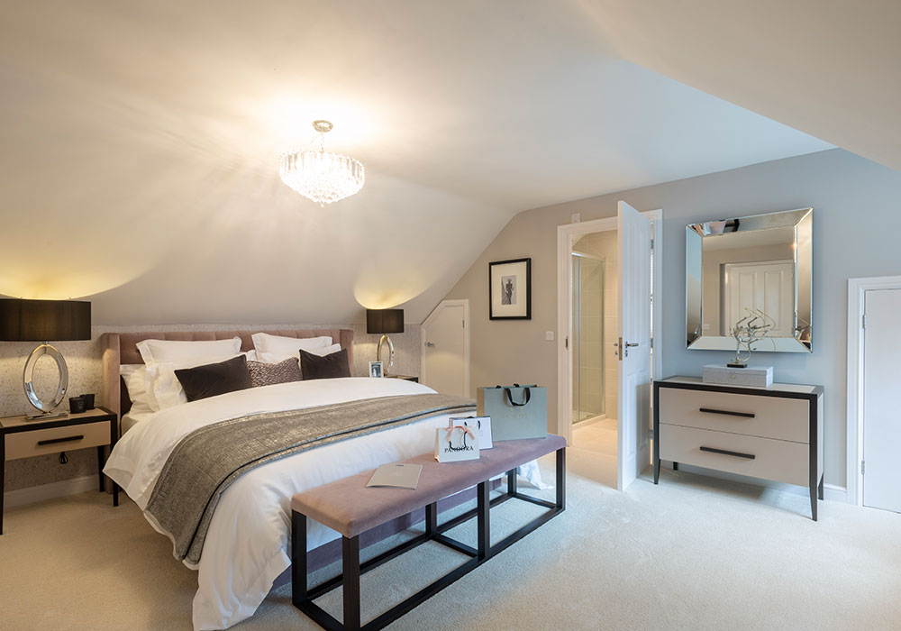 master bedroom in the Graham at Kinmont Rise in Scotby