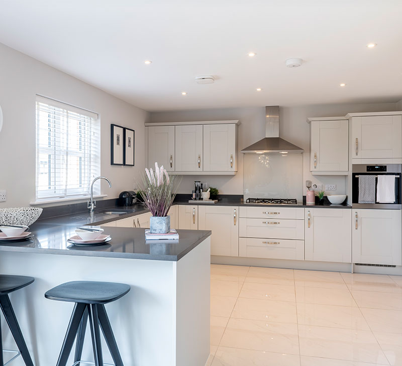 The kitchen in the Graham at Kinmont Rise, Scotby