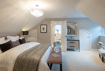 Master bedroom in the Graham at Kinmont Rise, Scotby