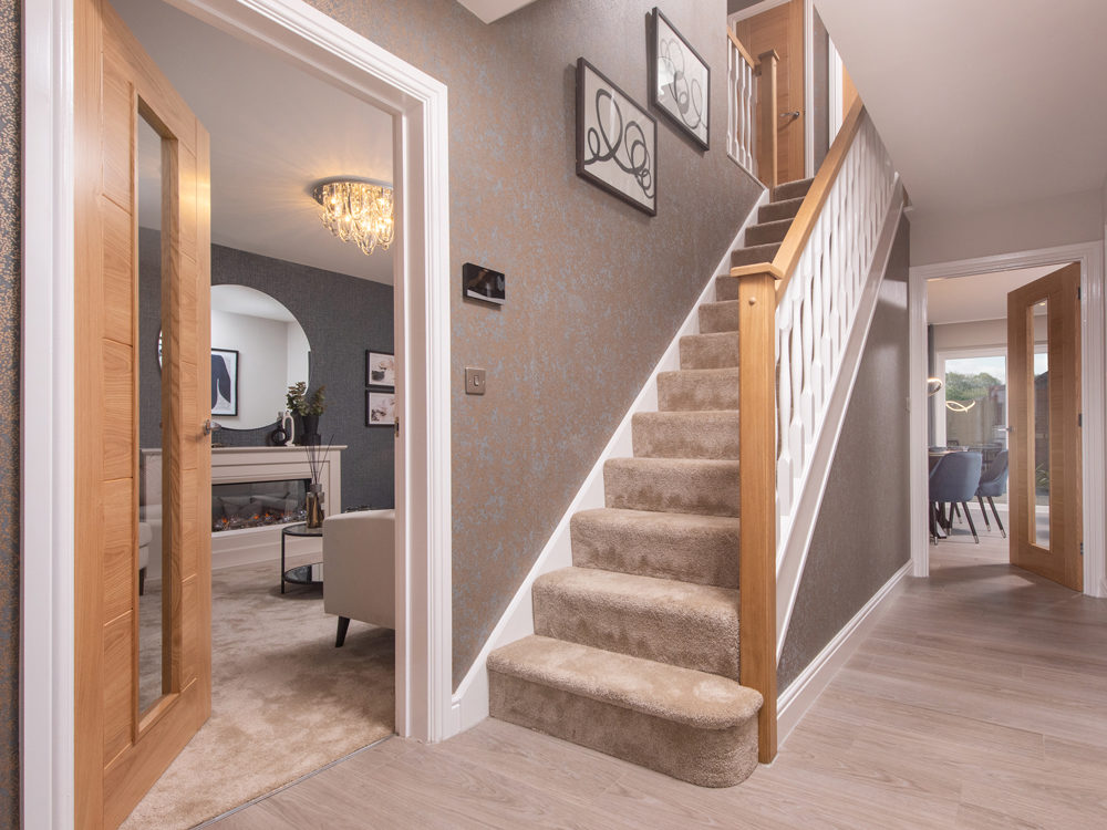 Show Home Hallway with Staircase | Robinson | Whins View | New Homes in High Harrington, Workington | Story Homes