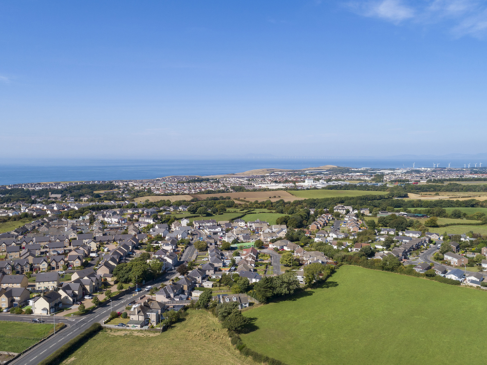 Aerial View of High Harrington, Workington | Story Homes