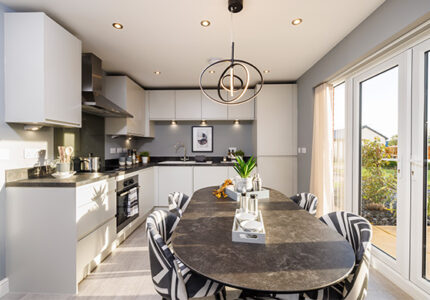 The Harper kitchen in the show home at Waterside, Cottam