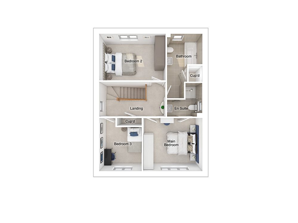 SquareEdge StoryHomes 3DFloorPlan Furnished ASeries Carter FF