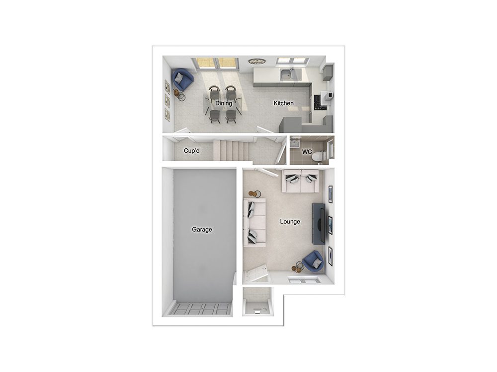 SquareEdge StoryHomes 3DFloorPlan Furnished ASeries Carter GF