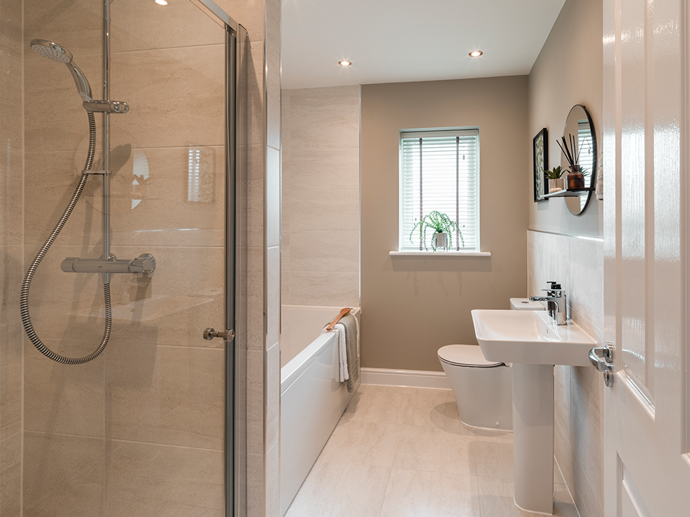 The Charlton main bathroom in the show home at Tithe Gardens in Poulton-le-Fylde