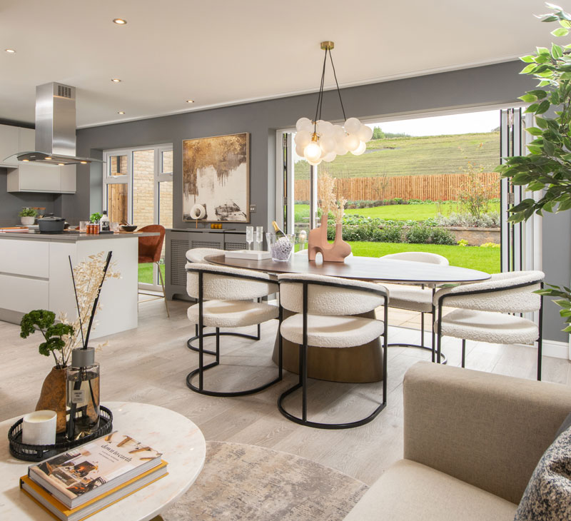 The Lawson kitchen/dining/family area Riverbrook Gardens