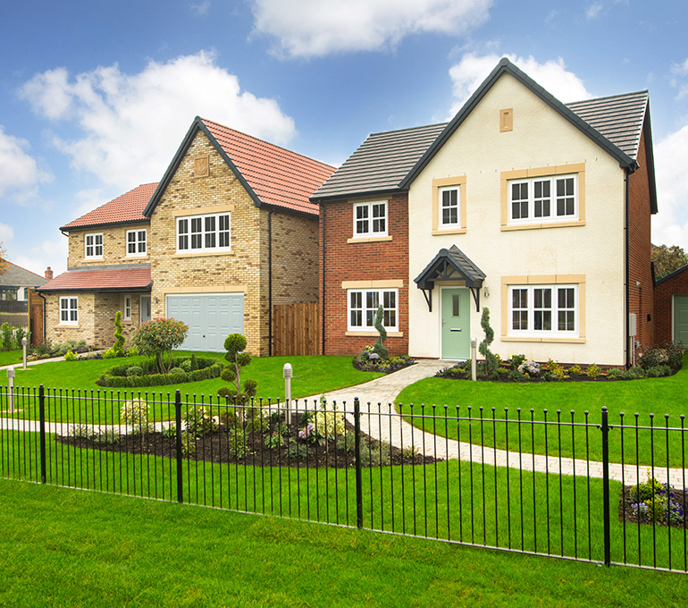 External view of the show home and marketing suite at Beaumont Grange from Story Homes.