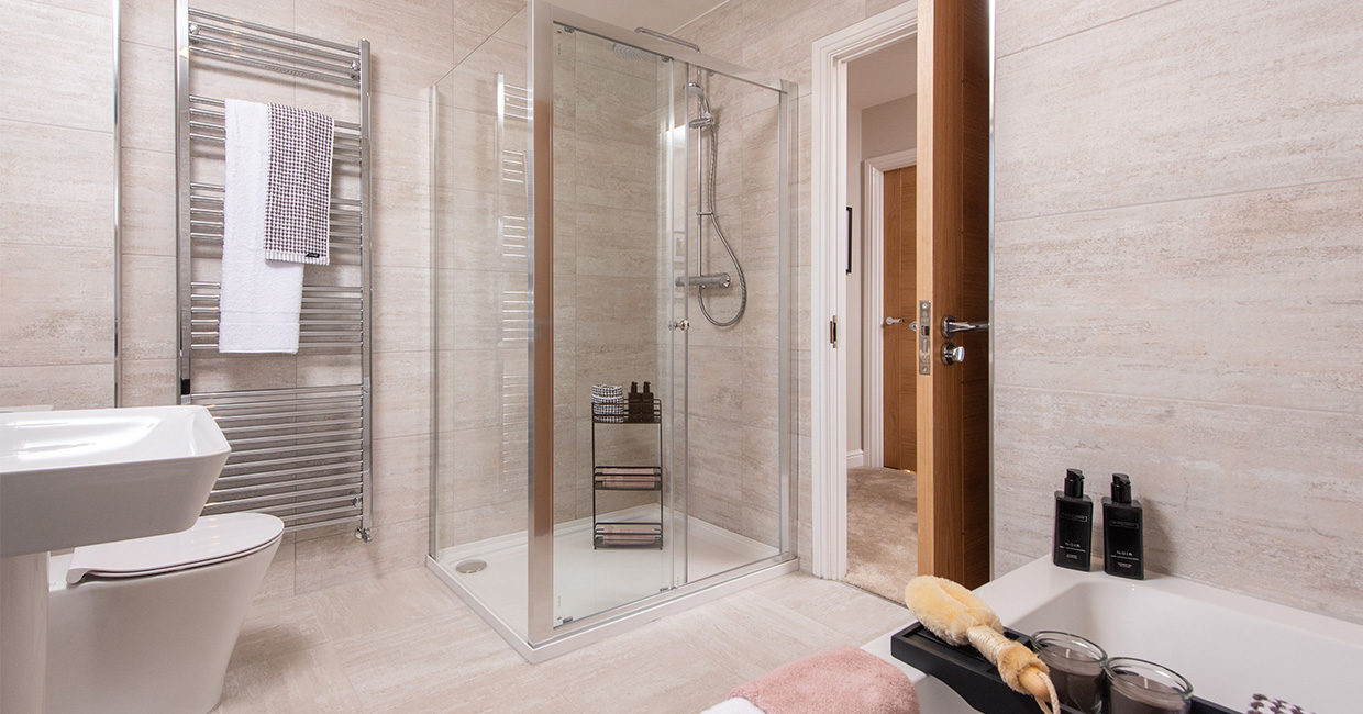 The main bathroom in The Redford