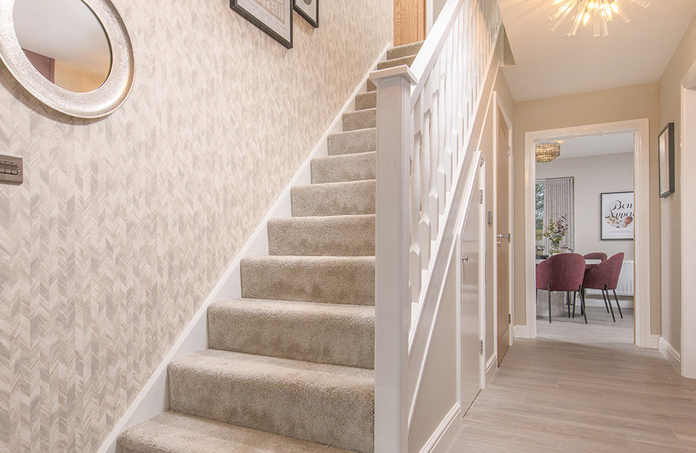 The hallway in The Harrison show home at Oakleigh Fields