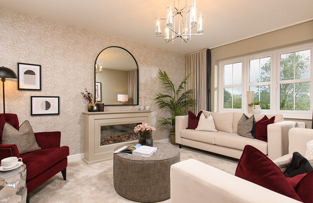 The lounge in The Harrison show home