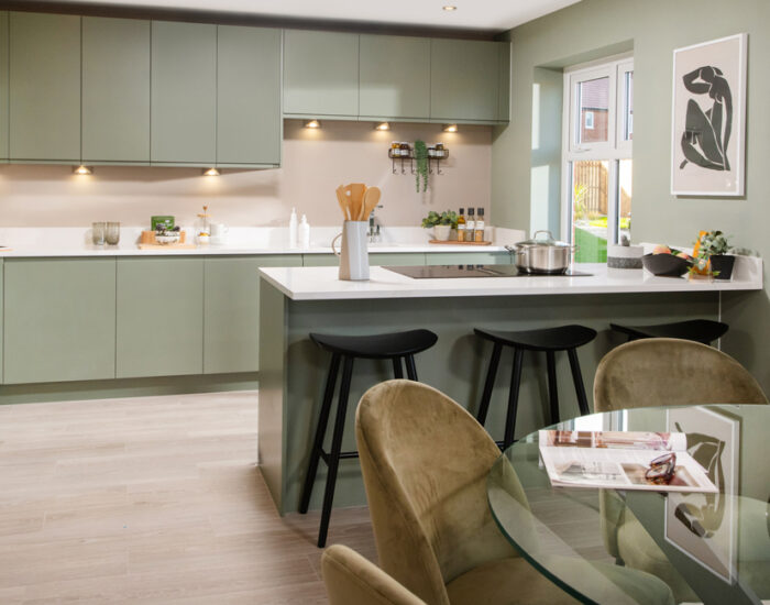 High specification designer kitchen with peninsula island unit