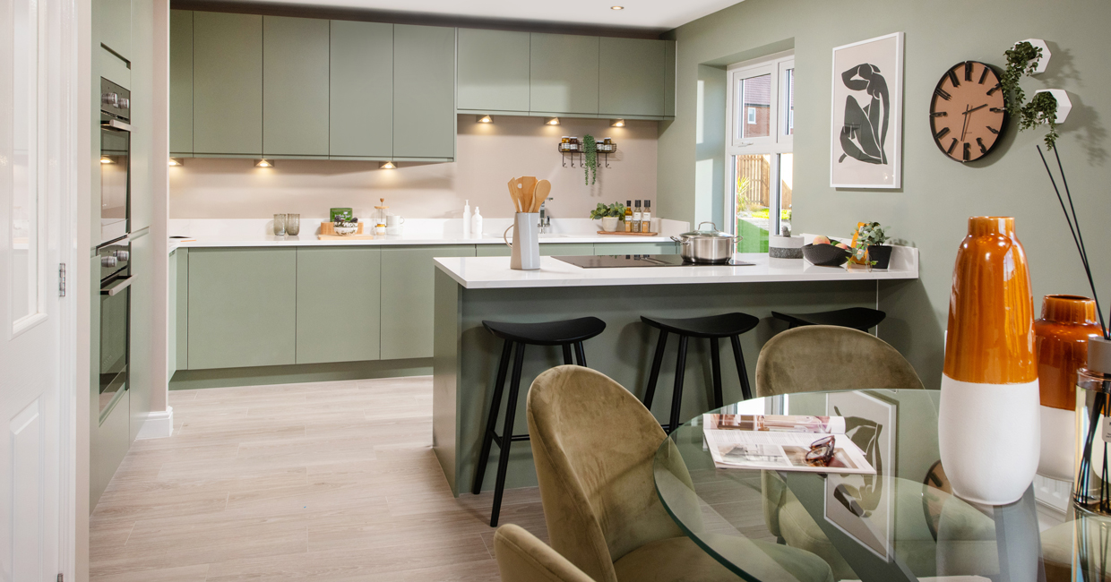 High specification designer kitchen with peninsula island unit