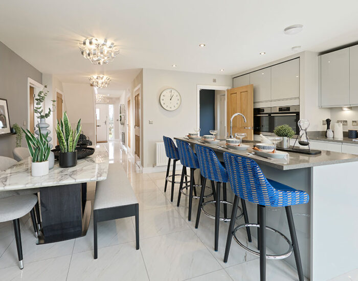 Spacious open plan kitchen/family area