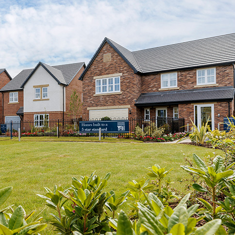 Street scene at Tithe Gardens in Poulton-le-Fylde