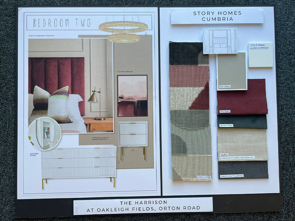 Moodboard of The Harrison bedroom two