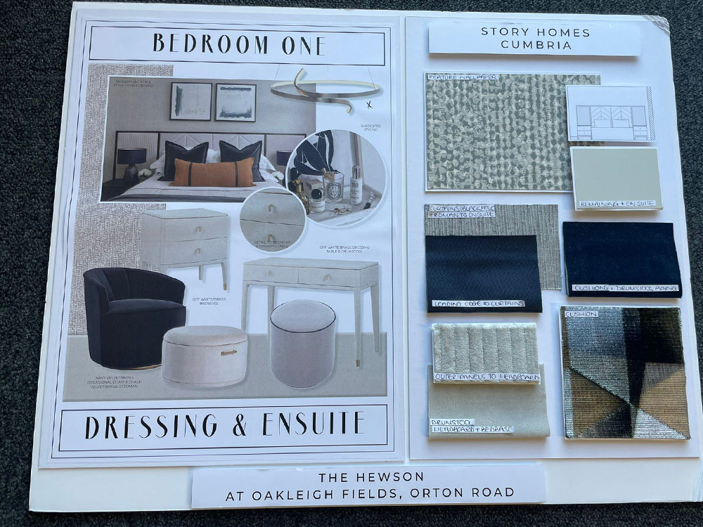 Moodboards of The Hewson bedroom one