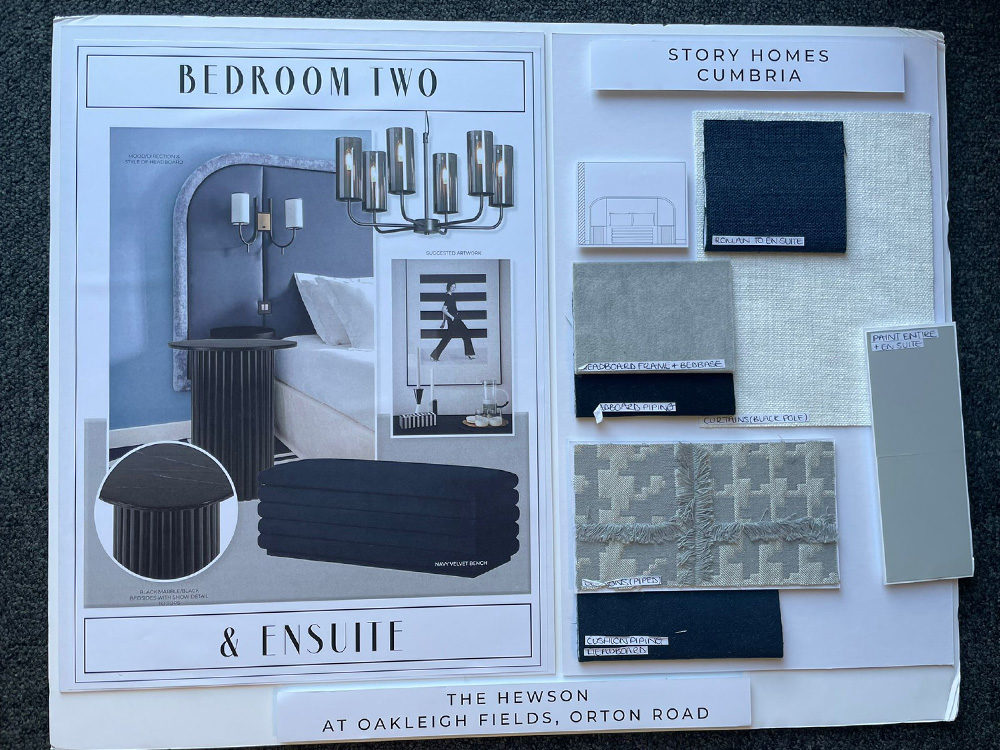 Moodboards of The Hewson bedroom two