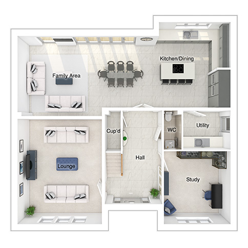 The Pennington alternative furniture layout