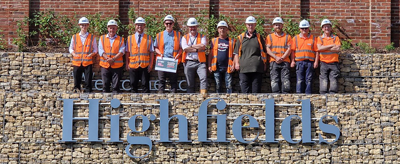 Site Manager Ellis Roden receives a NHBC Pride in the Job Award