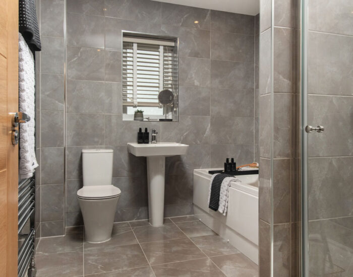 The Milford Main Bathroom with Bath and Shower