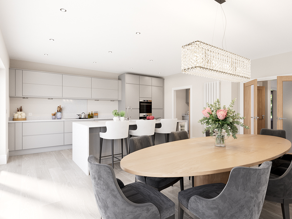 Capesthorne Kitchen Dining CGI