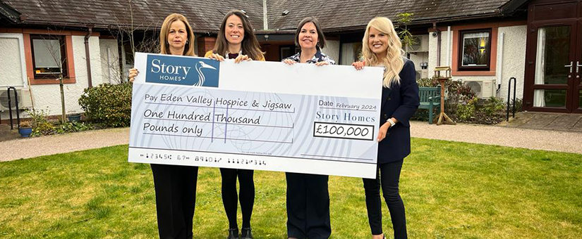 Story Homes donates £100,000 to Eden Valley Hospice and Jigsaw