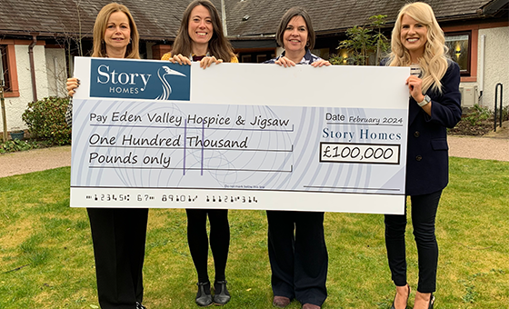 Story Homes donates £100,000 to Eden Valley Hospice and Jigsaw