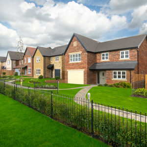 An external view of a Milford show home at Ashwood Grange, by Story Homes.