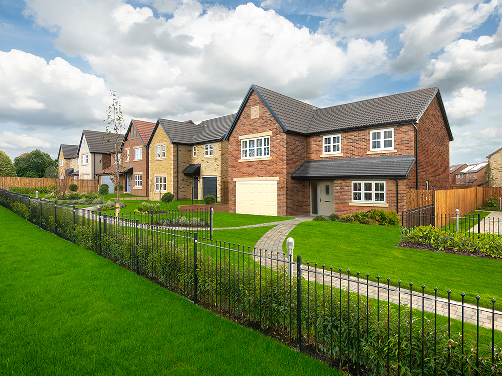 An external view of a Milford show home at Ashwood Grange, by Story Homes.