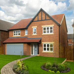 An external view of a Milford show home at Ashwood Grange, by Story Homes.