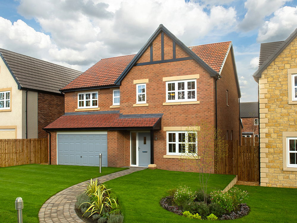 An external view of a Milford show home at Ashwood Grange, by Story Homes.