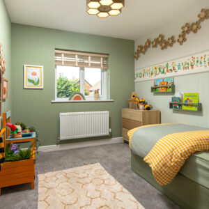 Child's bedroom in the Sanderson marketing suite at Elmbrook Park, Coppull.