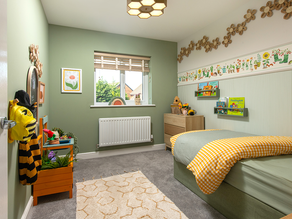 Child's bedroom in the Sanderson marketing suite at Elmbrook Park, Coppull.