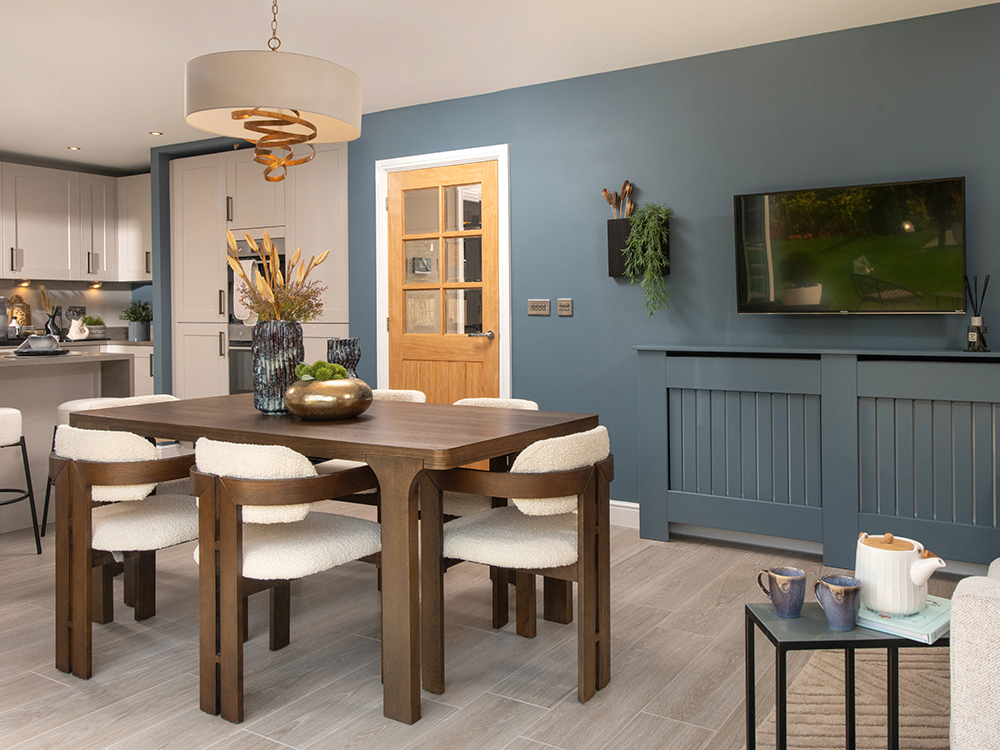 Kitchen in the Harrison show home at Elmbrook Park, Coppull.