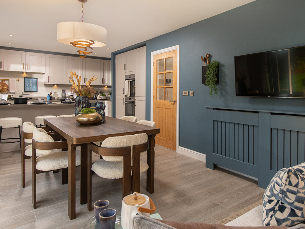 Kitchen in the Harrison show home at Elmbrook Park, Coppull.