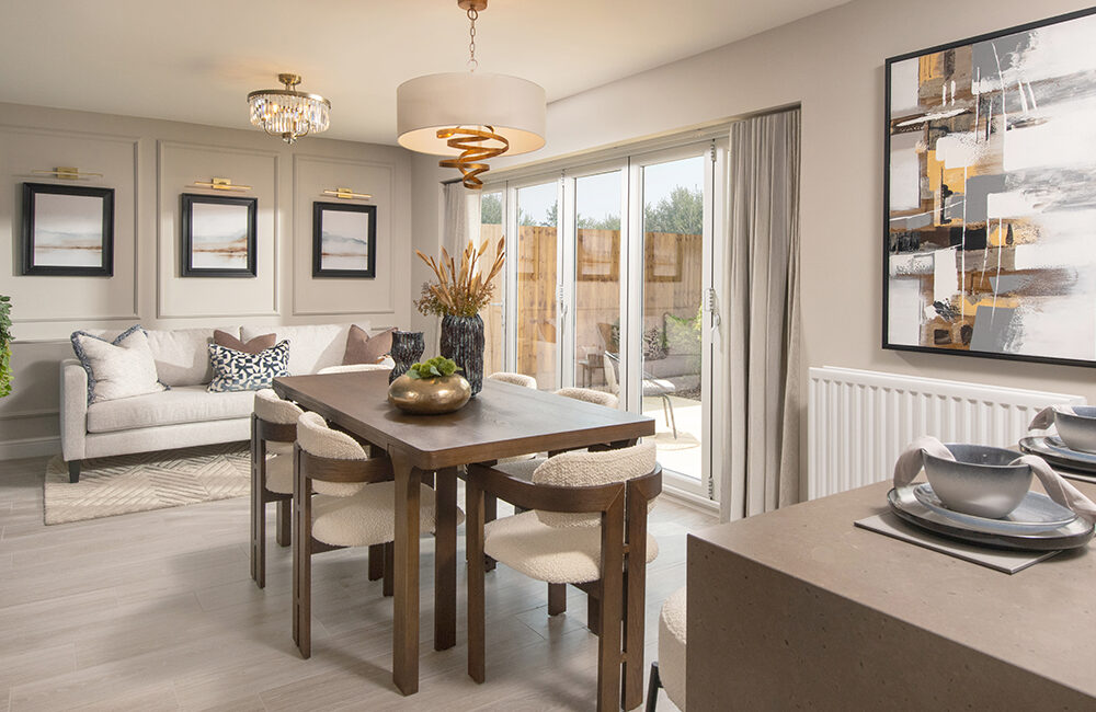 Kitchen in the Harrison show home at Elmbrook Park, Coppull.
