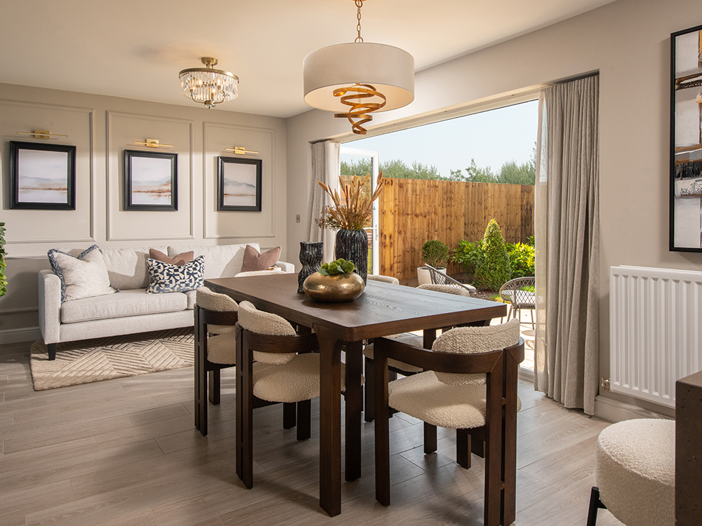Kitchen in the Harrison show home at Elmbrook Park, Coppull.