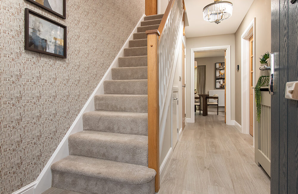 Hallway in the Harrison show home at Elmbrook Park, Coppull.