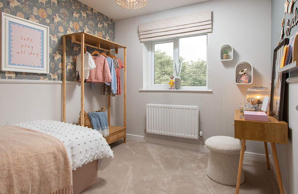 Child's bedroom in the Harrison show home at Elmbrook Park, Coppull.